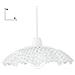 Lampadario moderno da interno cm 42 bianco con decoro - Foto miniatura 1