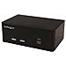 Switch Commutatore a 2 porte - KVM USB 2.0 a doppio VGA con Hub USB a 2 porte e 3,5mm audio - Foto miniatura 1