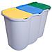 Contenitore Pattumiera Raccolta Differenziata 3 Scomparti - Foto miniatura 2