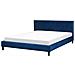 Letto Sfoderabile In Velluto Blu Scuro 180 X 200 Cm Fitou - Foto miniatura 13