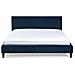 Letto Sfoderabile In Velluto Blu Scuro 180 X 200 Cm Fitou - Foto miniatura 10