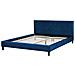 Letto Sfoderabile In Velluto Blu Scuro 180 X 200 Cm Fitou - Foto miniatura 19