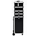 Valigia Trolley Per Cosmetici Alluminio Nero Design Coccodrillo - Foto miniatura 4