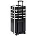 Valigia Trolley Per Cosmetici Alluminio Nero Design Coccodrillo - Foto miniatura 5