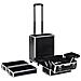 Valigia Trolley Per Cosmetici Alluminio Nero Design Coccodrillo - Foto miniatura 6