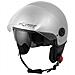 Casco Jet Scooter Moto Ece 22 Doppia Visiera Parasole Argento L - Foto miniatura 5