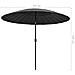 Ombrellone Da Esterni Con Palo In Alluminio 270 Cm Antracite - Foto miniatura 7