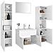 Set Mobili da Bagno Bianco in Truciolato - Foto miniatura 3