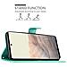 Cadorabo Custodia Compatibile Con Google Pixel 6 Pro In Turchese Fiore - Coperchio Protettivo In Design Floreale Con Chiusura Magnetica, Funzione Stand E Slot Per Carte - Foto miniatura 4