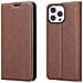 Custodia Compatibile Con Apple Iphone 13 Pro In Marrone Cappuccino - Coperchio Protettiva Con Chiusura Magnetica, Funzione Stand E Tasca Per Le Carte - Foto miniatura 8