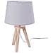 Lampada Da Comodino Con Treppiede, 31 Cm, Colore Grigio - Foto miniatura 1