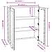 Scaffale Superiore Per Credenza Grigio Scuro 85x35x100 Cm Pino - Foto miniatura 2