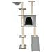 Albero Per Gatti Con Tiragraffi In Sisal Grigio Chiaro 166 Cm - Foto miniatura 2