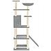 Albero Per Gatti Con Tiragraffi In Sisal Grigio Chiaro 166 Cm - Foto miniatura 3