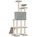Albero Per Gatti Con Tiragraffi In Sisal Grigio Chiaro 166 Cm - Foto miniatura 4