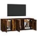 Set Mobili Porta Tv 2 Pz Rovere Fumo In Legno Multistrato - Foto miniatura 3