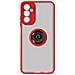 Cover Per Samsung Galaxy A14 Bi-materia Anello Metallico Supporto Bordo Rosso - Foto miniatura 1