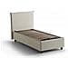 Letto Singolo Candida, Letto Contenitore Con Rivestimento In Tessuto, 100% Made In Italy, Apertura Laterale, Adatto Per Materasso Cm 80x190, Beige - Foto miniatura 4