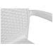 Sedia Da Esterno Viterbo, Set Di 4 Sedute Da Giardino, Sedia Per Tavolo Da Pranzo, Poltrona Outdoor Effetto Rattan, 100 % Made In Italy, 54x60h82 Cm, Bianco - Foto miniatura 4