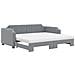 Divano Letto Estraibile Materassi Grigio Chiaro 90x190 Tessuto - Foto miniatura 1