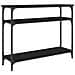 Tavolino Consolle Nero 100x29x75 Cm In Legno Multistrato - Foto miniatura 2
