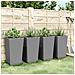 Fioriere Da Giardino 4 Pz Grigio Chiaro 32,5x32,5x57 Cm In Pp - Foto miniatura 3