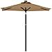 Ombrellone Giardino Con Palo In Acciaio Tortora 225x225x212 Cm - Foto miniatura 3