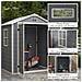 Casetta Da Giardino Con Finestra E Doppia Porta, In Alluminio E Pp, 183x134x210 Cm, Grigio - Foto miniatura 3