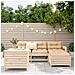 Set Divani Da Giardino 5 Pz In Legno Massello Di Pino - Foto miniatura 3