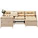 Set Divani Da Giardino 5 Pz In Legno Massello Di Pino - Foto miniatura 1