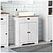 Mobile Lavabo Da Bagno Bodo Bianco E Marrone 70x35x80 Cm - Foto miniatura 3