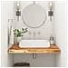 Piano Bagno 60x60x3,8 Cm Quadrato Legno Massello Di Acacia - Foto miniatura 1