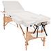 Lusso Casadino -  Set Lettino Massaggio Pieghevole 3 Zone 10 Cm E Sgabello Bianco - Foto miniatura 3