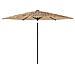 Ombrellone Giardino Con Palo In Acciaio Marrone 288x288x225 Cm - Foto miniatura 1