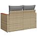 Lusso Casadino -  Divano Da Giardino Con Cuscini A 2 Posti Beige In Polyrattan - Foto miniatura 5