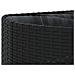 Lusso Casadino -  Set Divani Da Giardino 5 Pz Con Cuscini In Polyrattan Nero - Foto miniatura 5