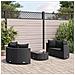 Lusso Casadino -  Set Divani Da Giardino 5 Pz Con Cuscini In Polyrattan Nero - Foto miniatura 8