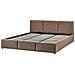Letto Contenitore Bouclé Bousse 180 X 200 Cm Tortora - Foto miniatura 5
