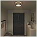 Lampada da soffitto  Flush Mount Nera Ø 30 cm in Tessuto con attacco E27 - Foto miniatura 3