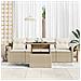 Set Divano da Giardino 5 Pezzi con Cuscini Beige in Rattan Polietilene - Foto miniatura 3