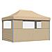 Tendone per Feste Pieghevole Pop-Up con 3 Pareti Beige - Foto miniatura 5