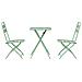 Set Bistro Pieghevole 3 Pezzi Verde Chiaro in Acciaio - - Foto miniatura 7