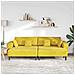 Divano in Velluto con cuscino 3 pcs Giallo 208 cm Velluto - Foto miniatura 3