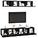 Set mobile TV 5 pcs Rovere nero 100 x 30 x 30 cm - Foto miniatura 3