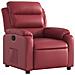 Poltrona Reclinabile Rosso Vino in Similpelle - Foto miniatura 1