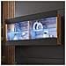 Komodee Tivoli Horizontal 100 Vetrina Sospesa, Rovere Wotan/nero, Illuminazione Led Blu, Larghezza 100 Cm X Altezza 50 Cm X Profondità 29 Cm, Per Soggiorno, Sala Da Pranzo - Foto miniatura 1