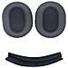Cuscinetti Di Ricambio + Set Archetto Compatibile Con Sony Wh-ch710n/ch720n (set Da 3 Pezzi) Black - Foto miniatura 1