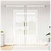 Tende con tende Floreale Bianco 200 x 280 cm Poliestere - Foto miniatura 2