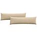 Cuscini da Divano 2 pcs Crema 145 x 40 cm Tessuto - Foto miniatura 1