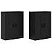 Mobile a muro 2 pcs Rovere Nero 69,5 x 34 x 90 cm - Foto miniatura 1